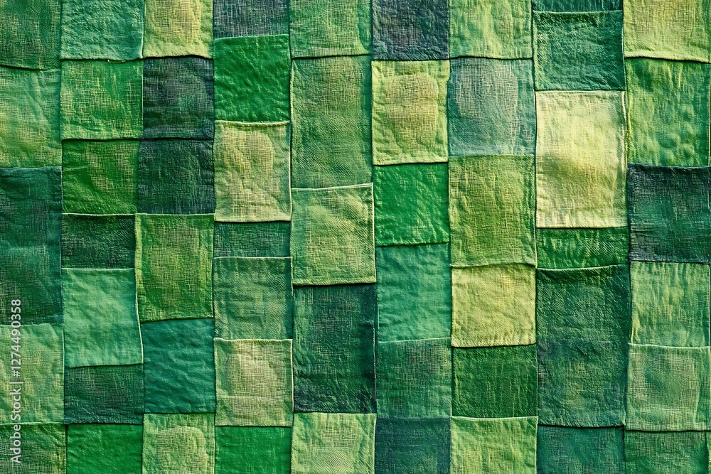 Obraz premium green quilted backrest of the sofa