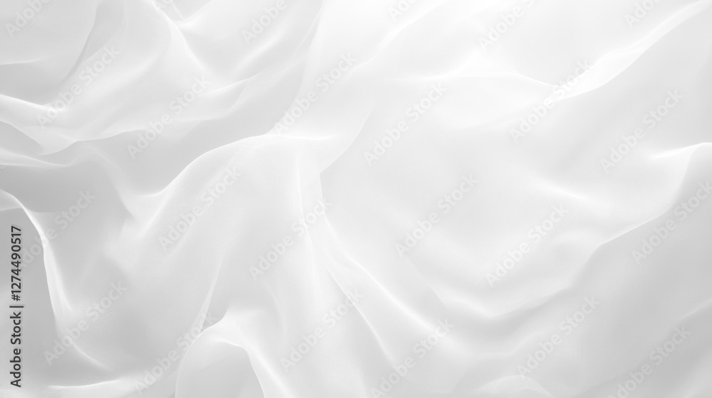 Fototapeta premium A white fabric with a pattern of waves