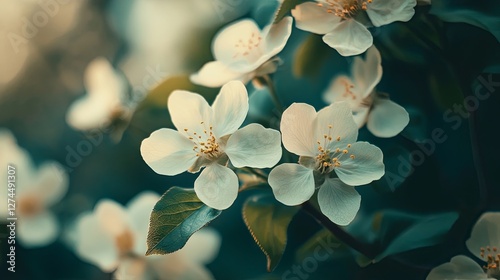 Beautiful Floral Spring Abstract Nature Background with Soft Colors and Copy Space  
