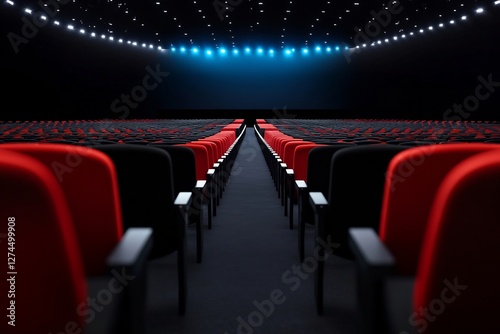 business conference hall with empty seats photo