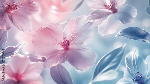 Beautiful Floral Spring Abstract Background of Nature with Copy Space  
