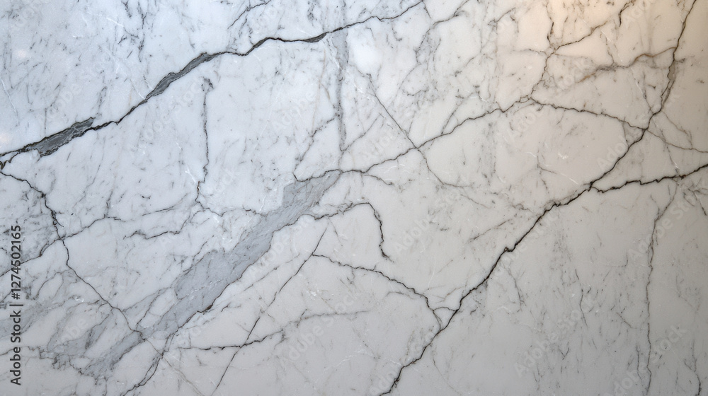 Classic Carrara marble with soft white and gray veins Classic Carrara marble with soft white and gray veins