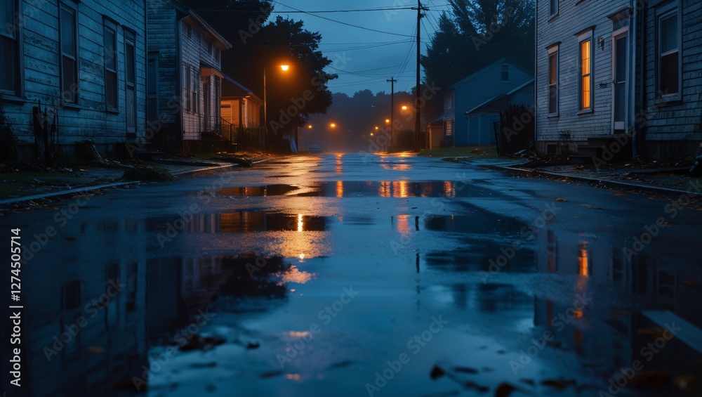 night city street , AI Generated.