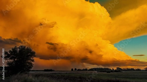 4K Cinematic Timelapse of Storm Clouds Moving Across Sky