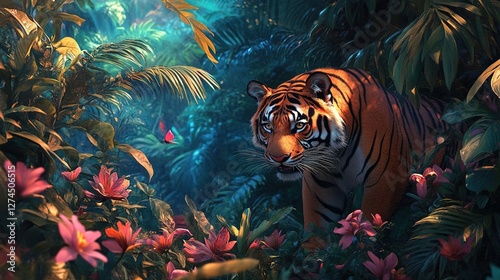 * Photographing vibrant jungle flora and fauna.