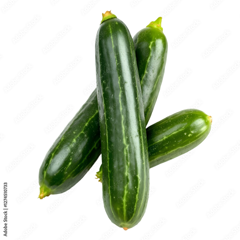Bunch of Cucumbers Isolated on White Background Bunch of Cucumbers Isolated on White Background