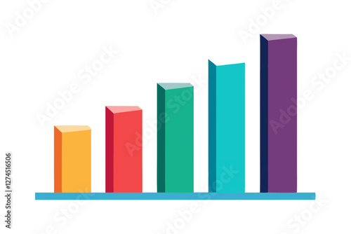 Free Download Financial Progress Illustrated with Colorful Bar Graph - GFXLoad
