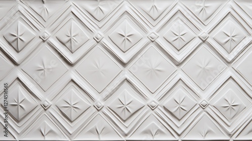 Elegant Textured Wall Panel with Geometric Diamond Patterns for Interior Design and Decoration Projects in Modern and Classic Styles