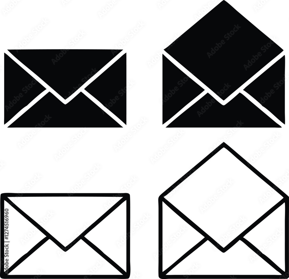 Email and mail icon set envelope for communication & messaging vector illustration, mail vector icon set. email, post, letter, envelope, newsletter collecton isolated on white. line outline thin flat Email and mail icon set envelope for communication & messaging vector illustration, mail vector icon set. email, post, letter, envelope, newsletter collecton isolated on white. line outline thin flat