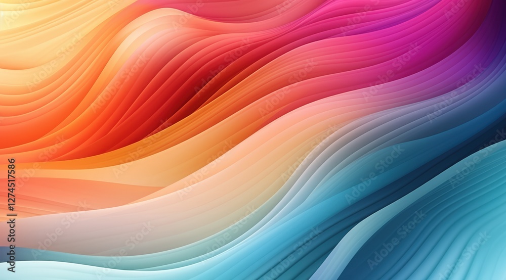 Abstract flowing layers creating vivid vibrant colors background for web design and digital art Abstract flowing layers creating vivid vibrant colors background for web design and digital art