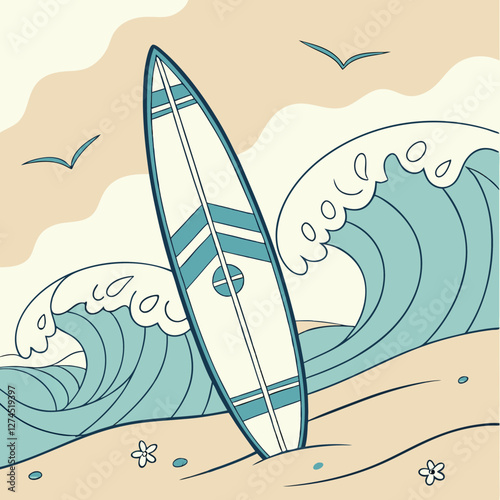 surfer on the beach