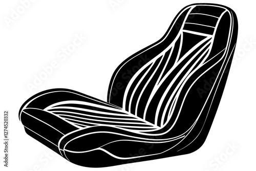Futuristic Car Seat with Curved Lines for a Trendy Interior