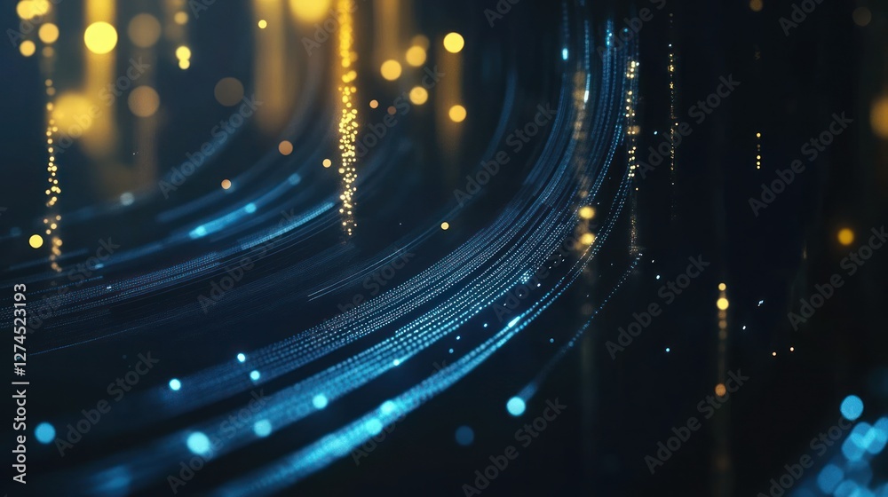 Obraz premium Abstract flowing lights creating a digital atmosphere