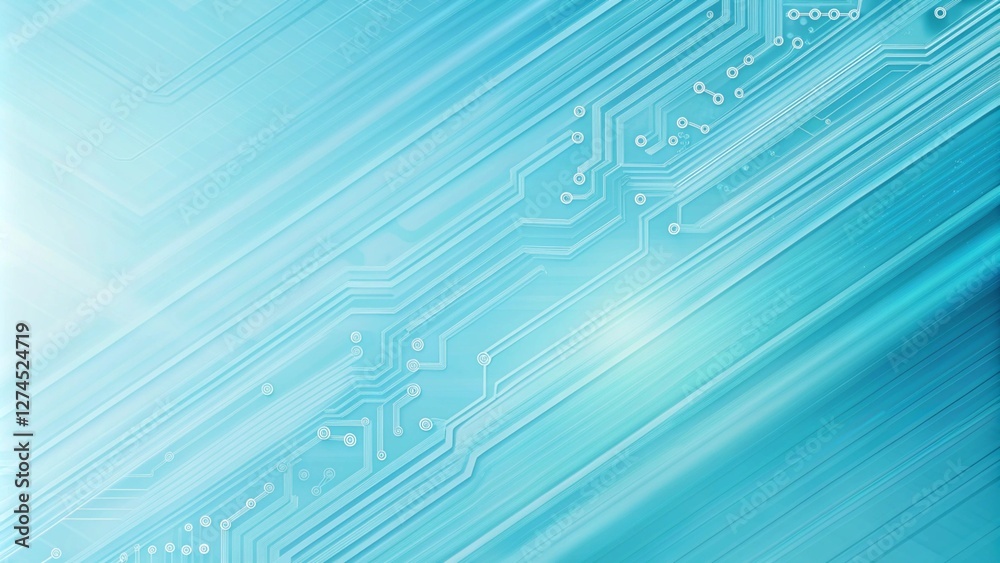 Sky blue electronic circuit board technology innovative background concept