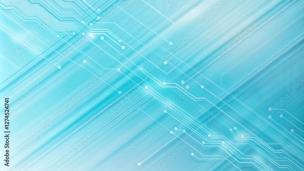 Sky blue electronic circuit board technology innovative background concept