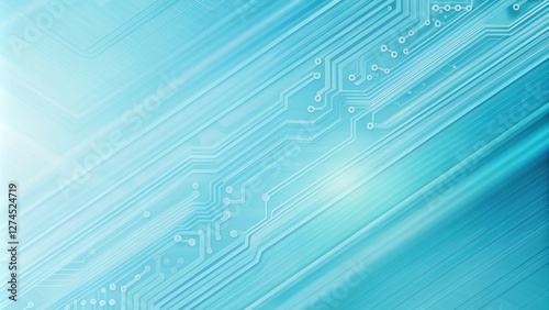 Sky blue electronic circuit board technology innovative background concept