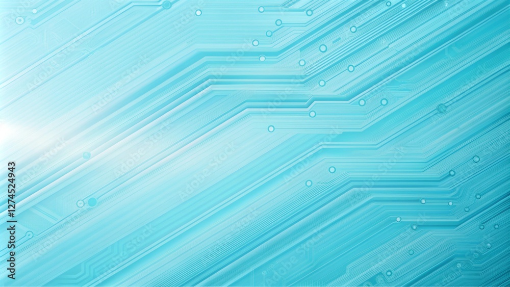 Sky blue electronic circuit board technology innovative background concept