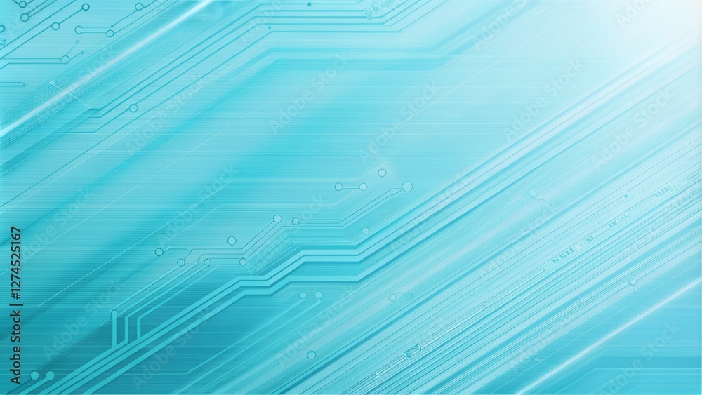 Sky blue electronic circuit board technology innovative background concept