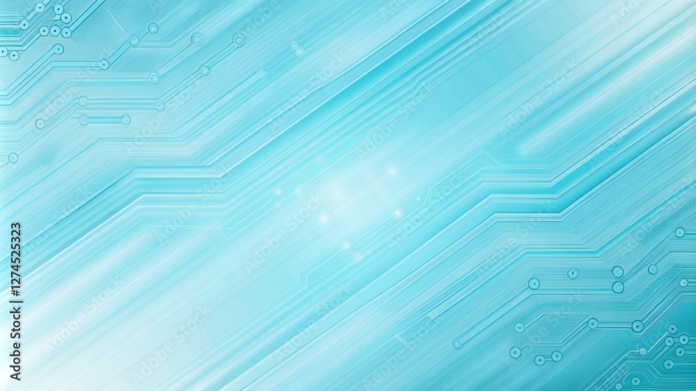 Sky blue electronic circuit board technology innovative background concept