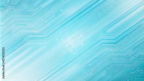 Obraz na płótnie Sky blue electronic circuit board technology innovative background concept w salonie