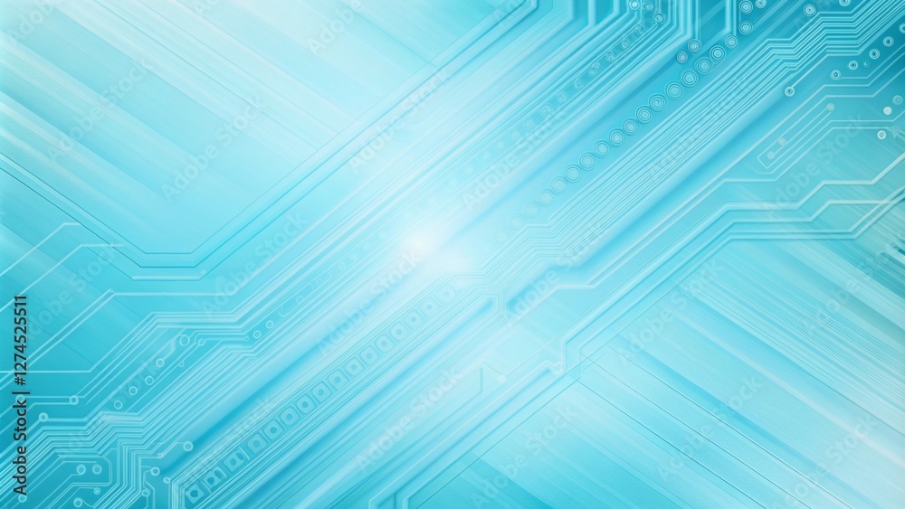 Sky blue electronic circuit board technology innovative background concept