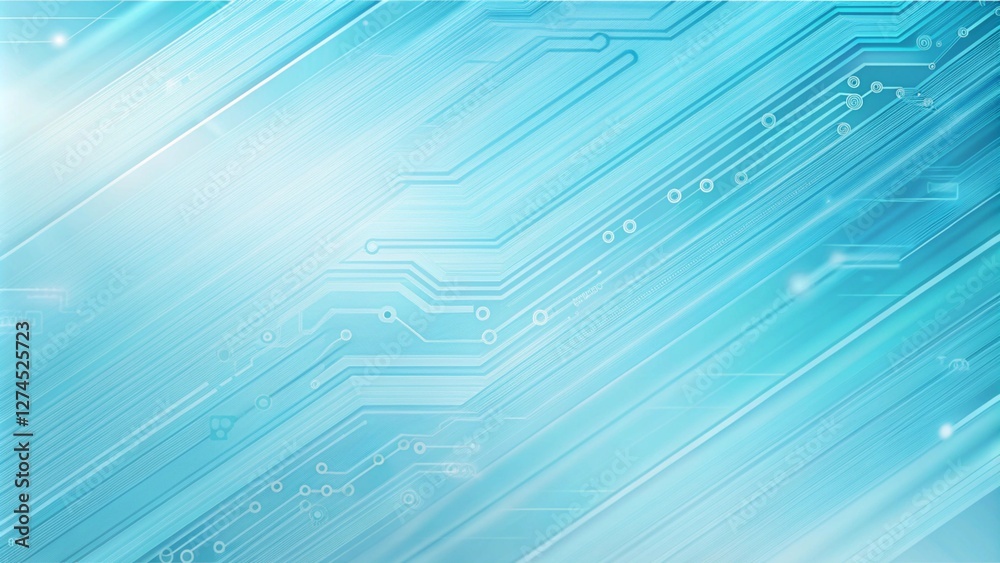 Sky blue electronic circuit board technology innovative background concept