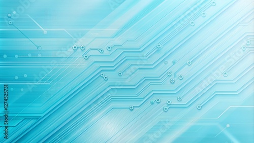 Obraz na płótnie Sky blue electronic circuit board technology innovative background concept w salonie