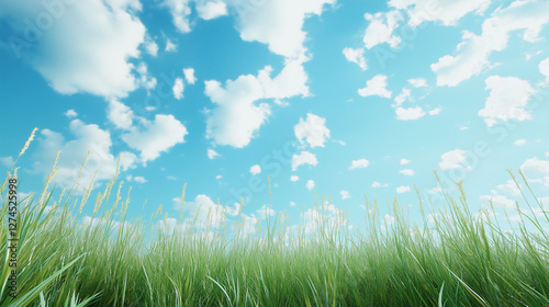 Wide open plains from the perspective of tall grass, offering a serene and peaceful countryside view.