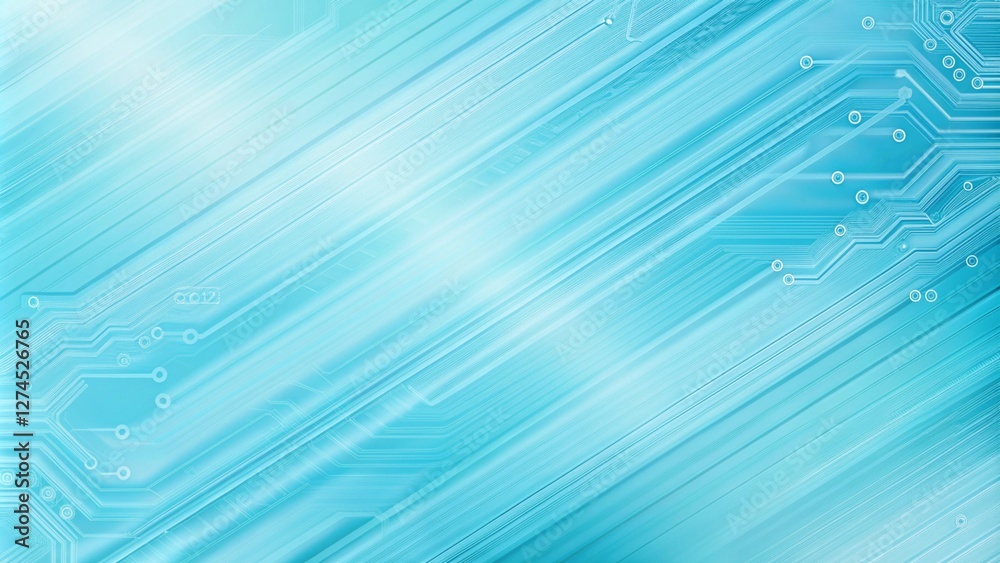 Sky blue electronic circuit board technology innovative background concept