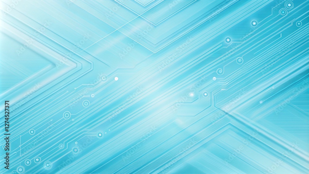 Sky blue electronic circuit board technology innovative background concept