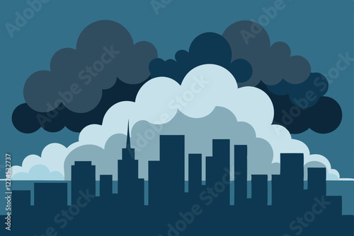 cloud and city