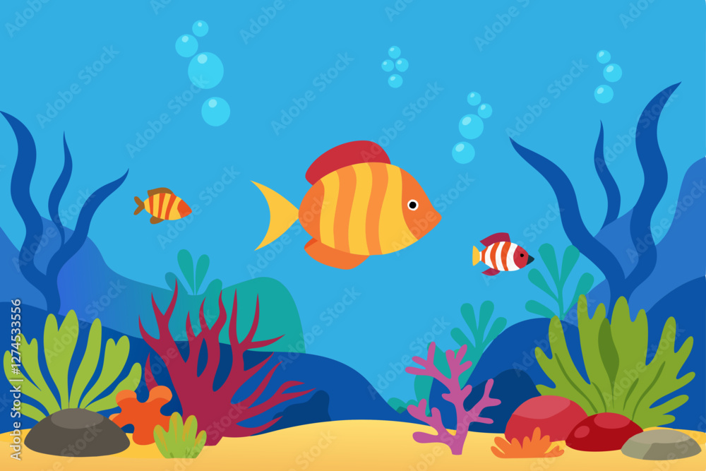 Fototapeta premium tropical fish and coral