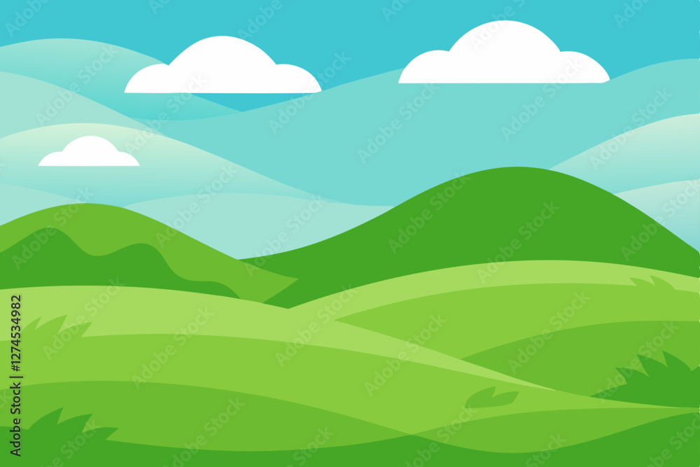 Obraz premium landscape with mountains and clouds