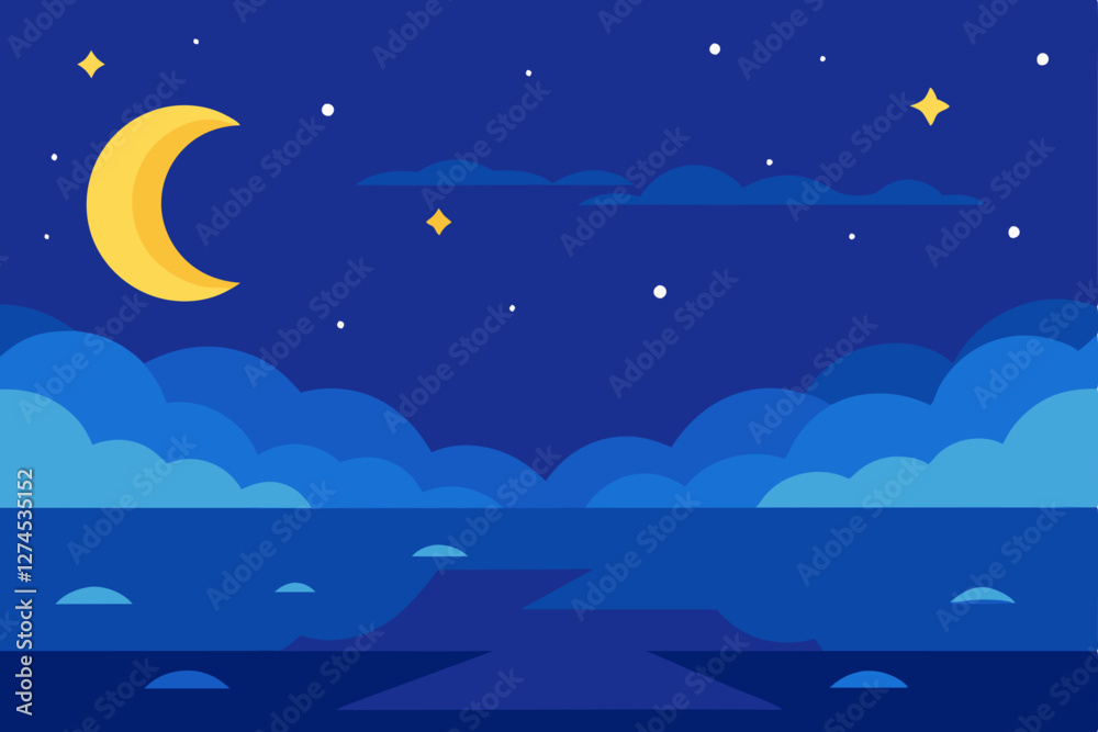 Fototapeta premium moon and clouds