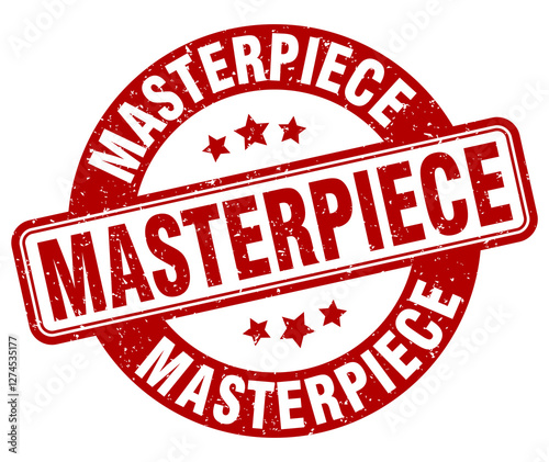 masterpiece stamp. masterpiece label. round grunge sign