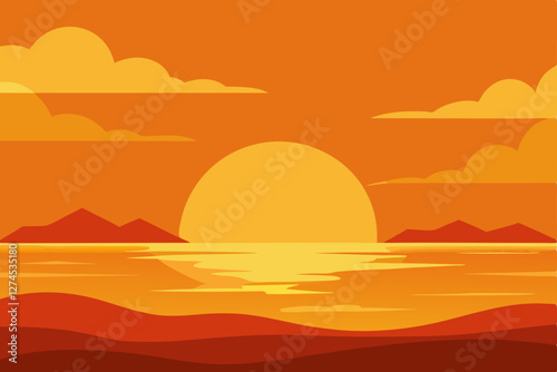 sunset on the beach