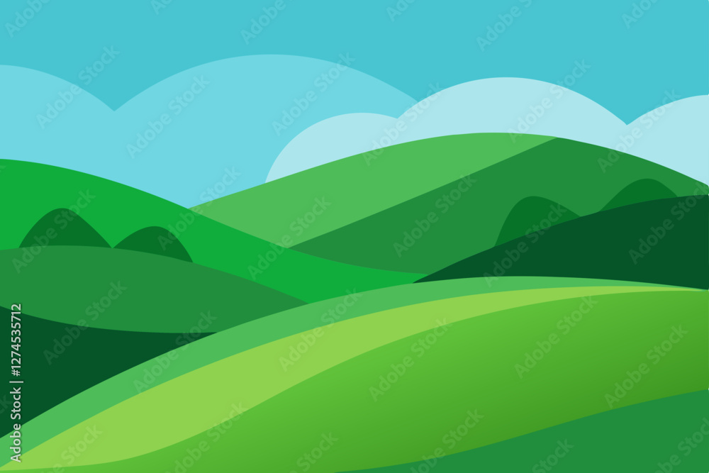 Fototapeta premium landscape with mountains and blue sky