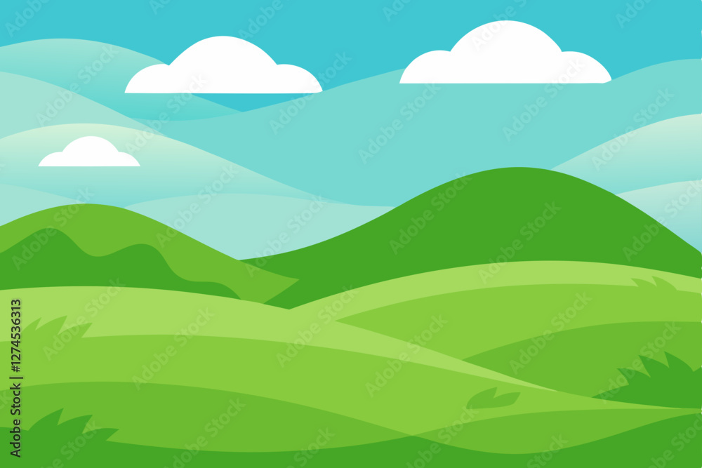 Obraz premium landscape with mountains and clouds