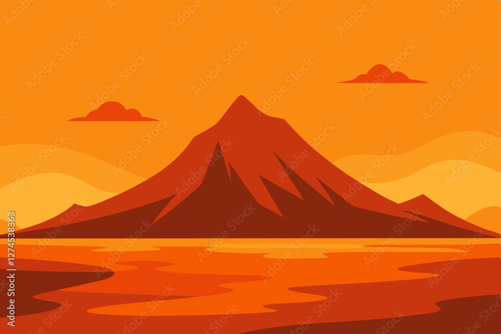 vector illustration of a mountain landscape vector illustration of a mountain landscape