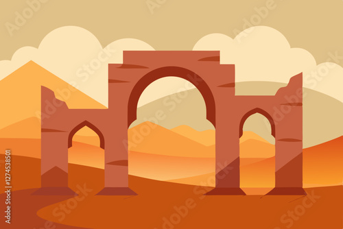arch in the sunset