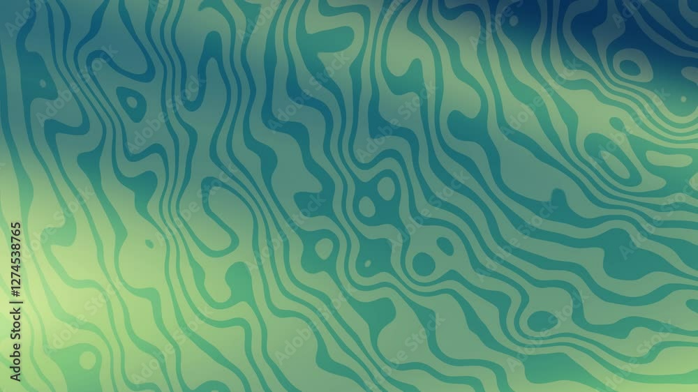 Abstract Wavy Background in Green and Blue Gradient Tones Perfect for backgrounds, textures, and creative artwork projects.