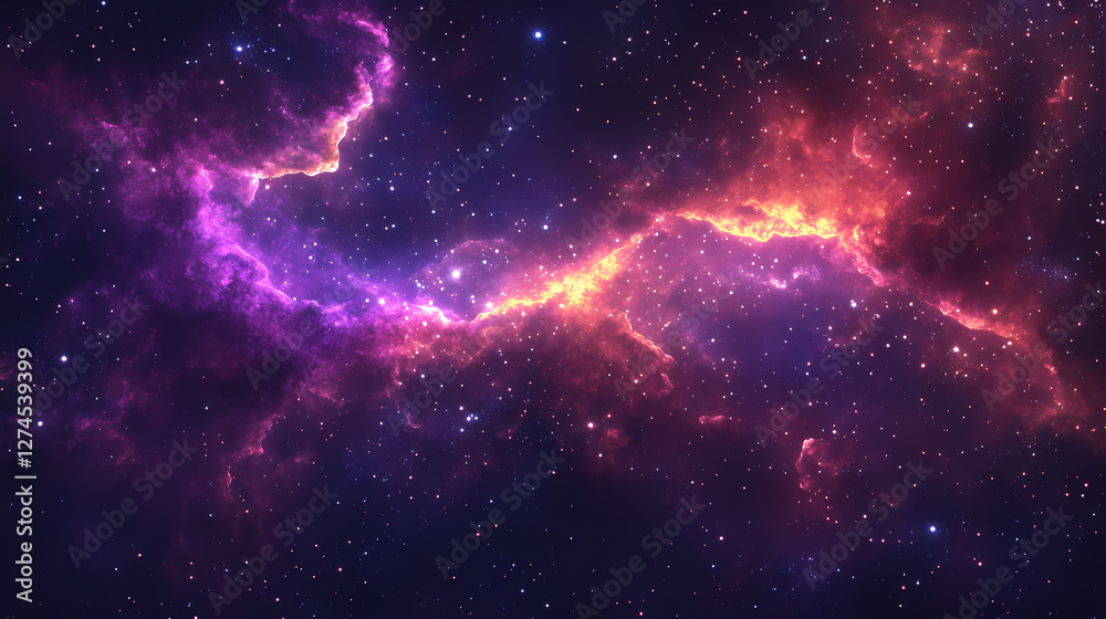 Obraz premium cosmic magical nebula