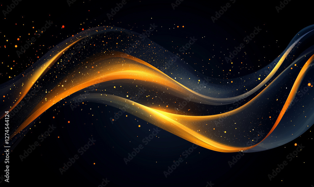 Fototapeta premium Sapphire, Marigold, and Jade Glow Streaks for a Stunning Design Concept Featuring Vibrant Light Trails