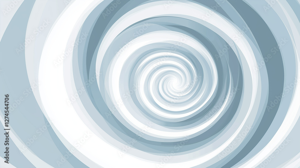Cool grey and soft blue spiral featuring steady rotational rings, creating a soothing visual effect Cool grey and soft blue spiral featuring steady rotational rings, creating a soothing visual effect