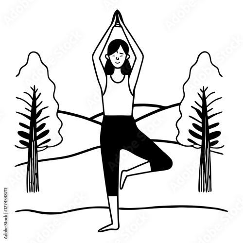 Mental Health Wellness Yoga Meditation Vector