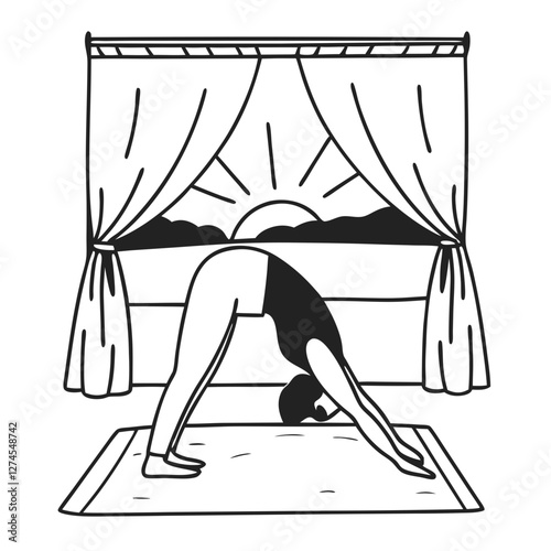 Mental Health Wellness Yoga Meditation Vector