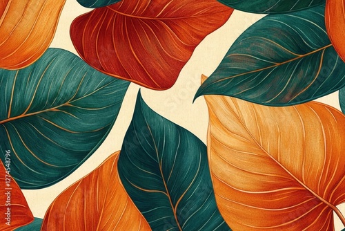 Eye-catching Composition of Exotic Leaf Shapes and Colors