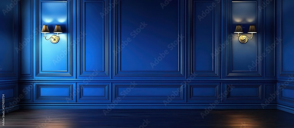 Fototapeta premium A beautiful depiction of a blue room that inspires peace.