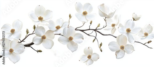 Infrared Illustration of Dogwood Blossom