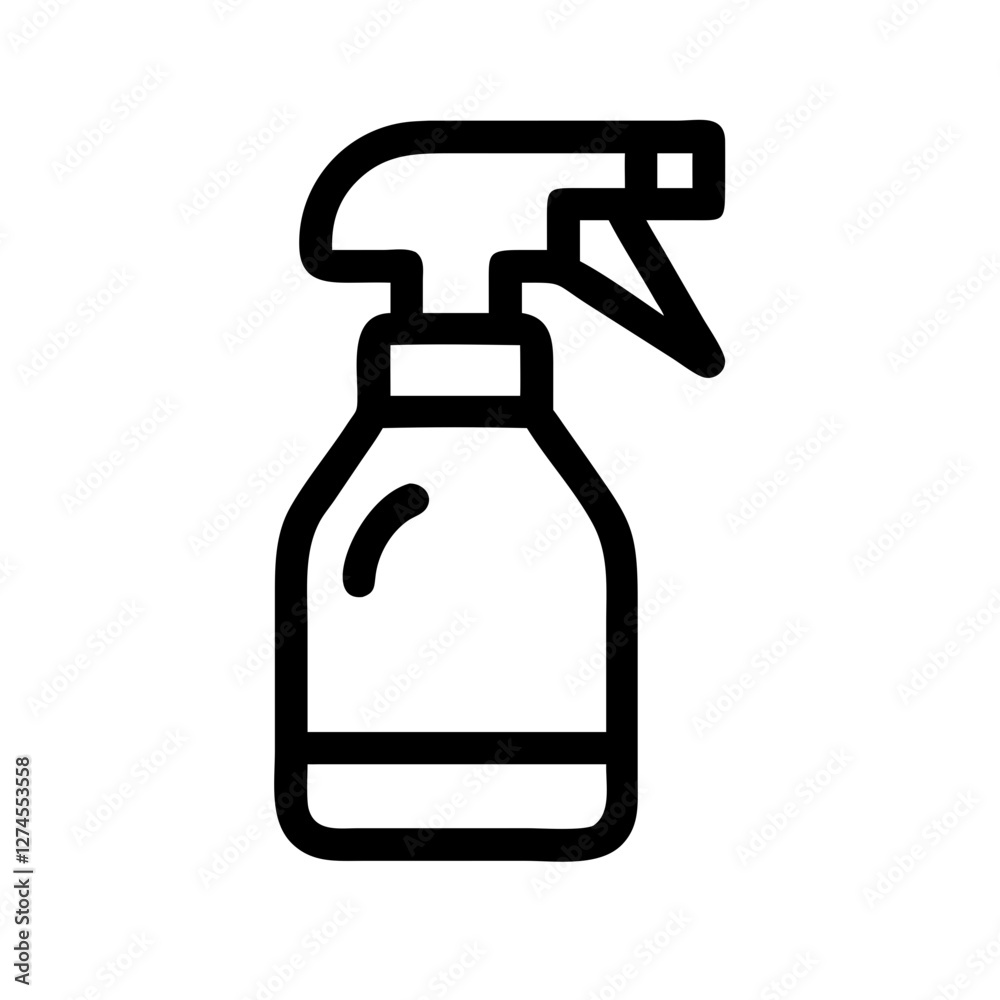 Spray bottle icon cleaning solution, household maintenance concept Spray bottle icon cleaning solution, household maintenance concept